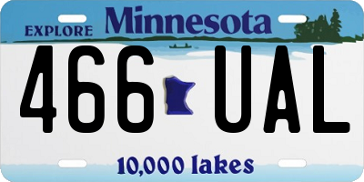 MN license plate 466UAL