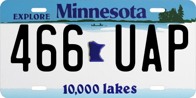 MN license plate 466UAP
