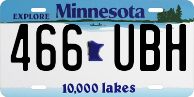 MN license plate 466UBH