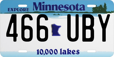 MN license plate 466UBY