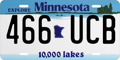 MN license plate 466UCB