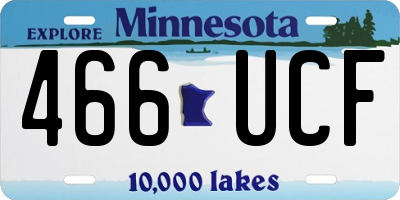 MN license plate 466UCF