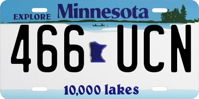 MN license plate 466UCN