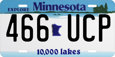 MN license plate 466UCP