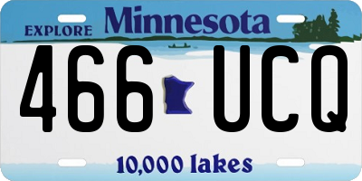 MN license plate 466UCQ