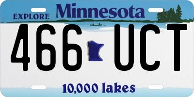 MN license plate 466UCT