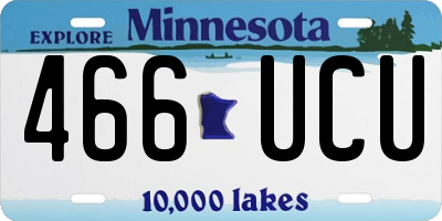 MN license plate 466UCU