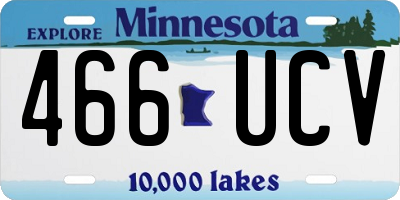 MN license plate 466UCV