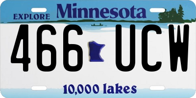 MN license plate 466UCW