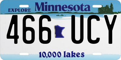 MN license plate 466UCY