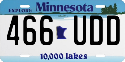 MN license plate 466UDD