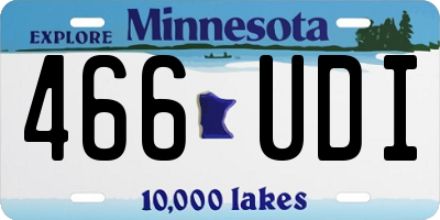 MN license plate 466UDI