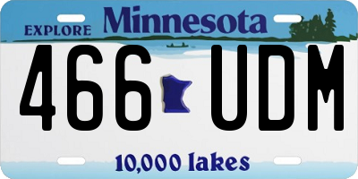 MN license plate 466UDM
