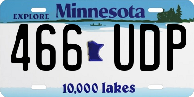 MN license plate 466UDP