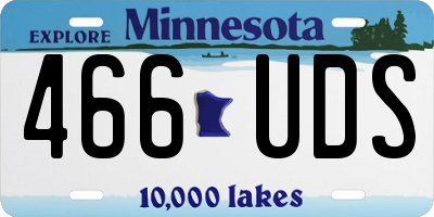 MN license plate 466UDS