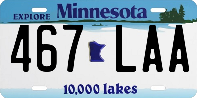 MN license plate 467LAA