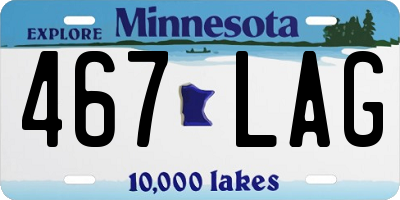 MN license plate 467LAG