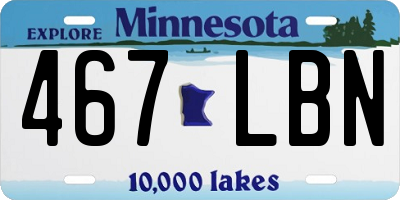 MN license plate 467LBN