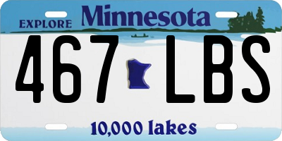 MN license plate 467LBS