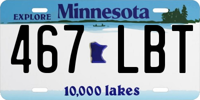 MN license plate 467LBT
