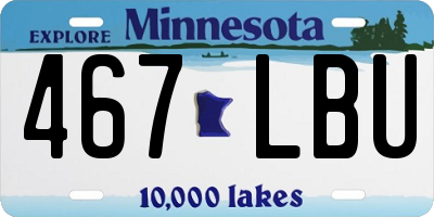 MN license plate 467LBU
