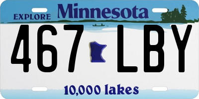 MN license plate 467LBY