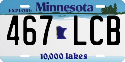 MN license plate 467LCB
