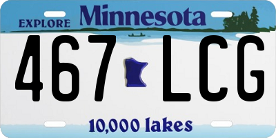 MN license plate 467LCG