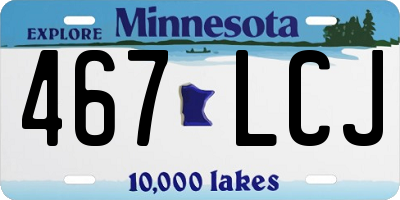 MN license plate 467LCJ