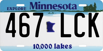 MN license plate 467LCK