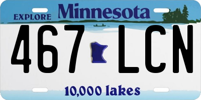 MN license plate 467LCN