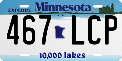 MN license plate 467LCP