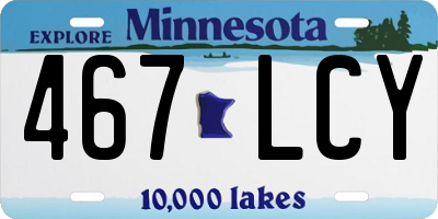 MN license plate 467LCY
