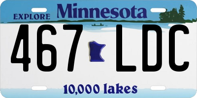 MN license plate 467LDC