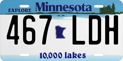 MN license plate 467LDH