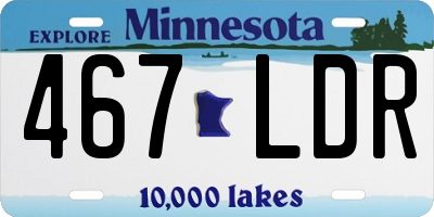 MN license plate 467LDR