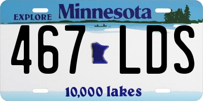 MN license plate 467LDS