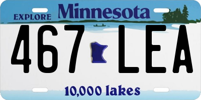 MN license plate 467LEA