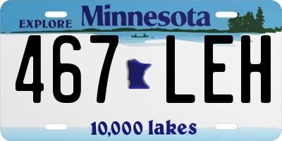 MN license plate 467LEH