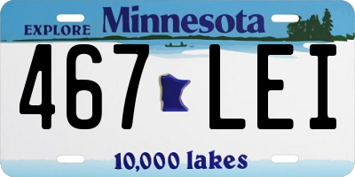 MN license plate 467LEI