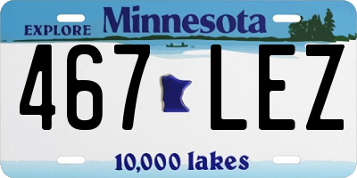MN license plate 467LEZ