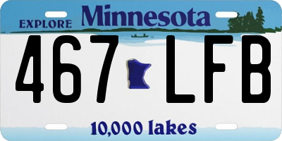 MN license plate 467LFB