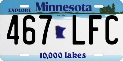 MN license plate 467LFC