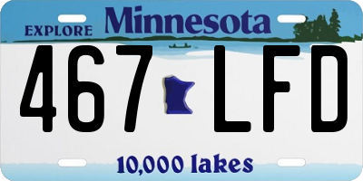 MN license plate 467LFD
