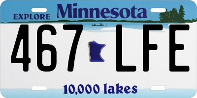 MN license plate 467LFE
