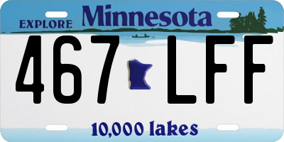 MN license plate 467LFF