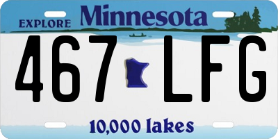 MN license plate 467LFG
