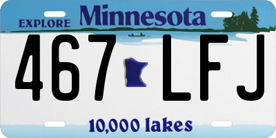 MN license plate 467LFJ