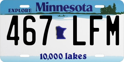 MN license plate 467LFM