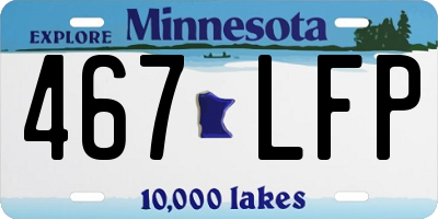 MN license plate 467LFP